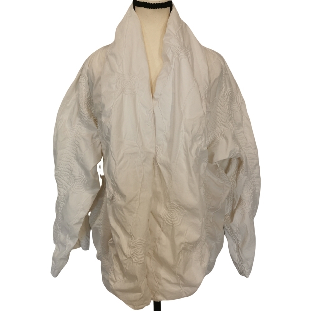 Samuel Dong Embroidered Oversized Puffy Jacket Bright White - Sz M